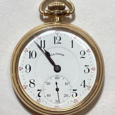 Illinois Watch Co Bunn Special Railroad Pocket Watch