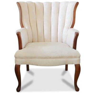 Queen Anne-Inspired Channel Back Armchair