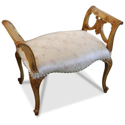 French Giltwood Boudoir Vanity Bench