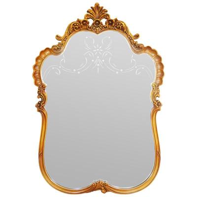 Framed Etched Wall Mirror