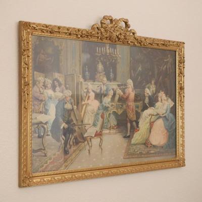 Italian Music Room Scene Print by Ernest Denecy