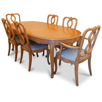 Extendable Dining Table & Six Chairs by Angelus Furniture Mfg. Co.