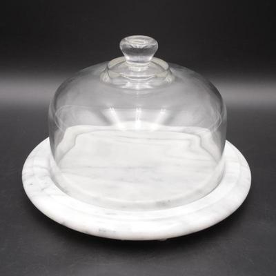 Marble & Glass Cheese Dome