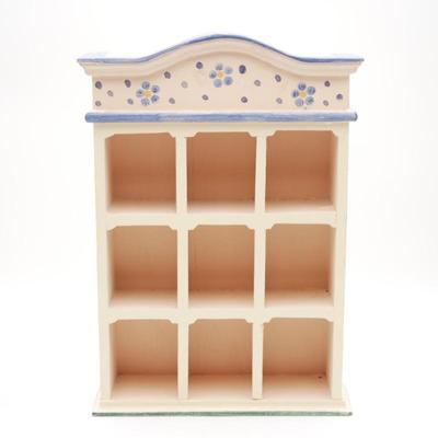 Wall Mounted Painted Wooden Spice Rack / Display