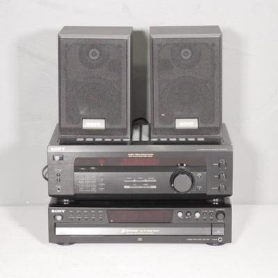 Sony Compact Disc Player, FM Stereo FM-AM Receiver & Speaker System