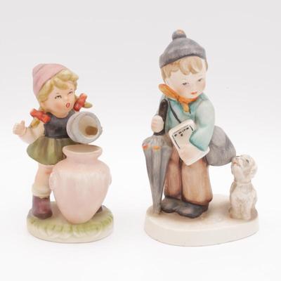Pair Of Vintage Napco Ceramic Boy And Girl Figurines
