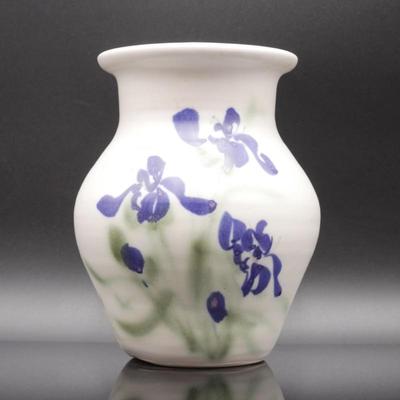 Signed Clouds Folsom Pottery Hand Painted Vase