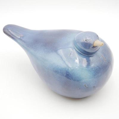 Large Ceramic Blue Bird w/Tiny Head
