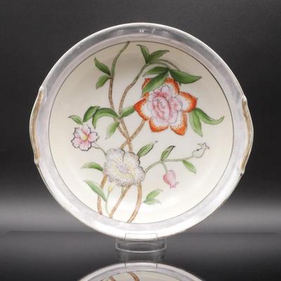 Japanese Hand Painted Porcelain Ware Decorative Plate w/ Floral Design