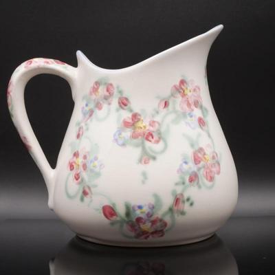 Clouds Pottery Folsom Pink Flower Pitcher #6 c. 2001