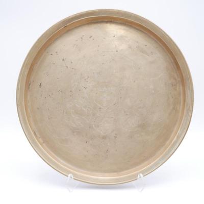 Dong Wha Brass Co. Round Etched Brass Tray