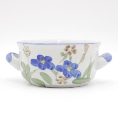 Vintage Cisco Torrance China Hand Painted Soup Crock w/ Handles