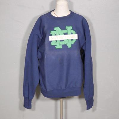 Crable Sportswear "Notre Dame" University Monogram Sweater Size XL