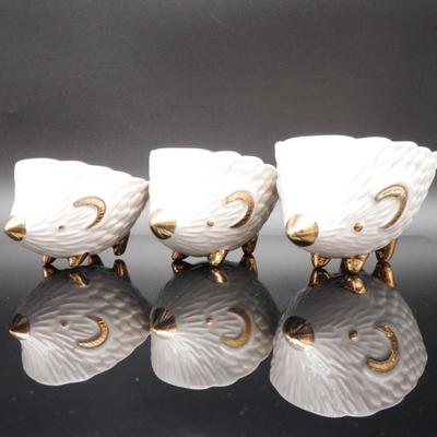 Lot Of 3 Retired Anthropologie Hedgedog Nesting Measuring Cups