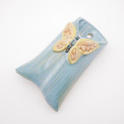 Quyle Kilns Pottery Butterfly Art Wall Vase