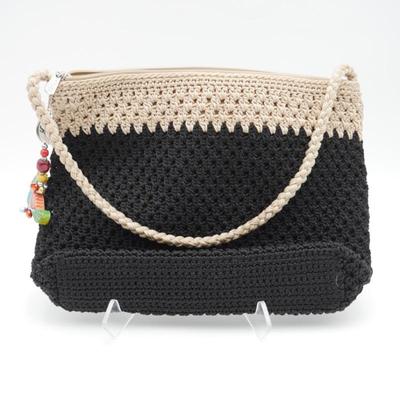 The Sak Tan & Black Crochet Purse