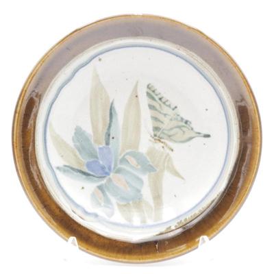 Ceramic Bowl w/Flower & Butterfly Hanging Wall Art