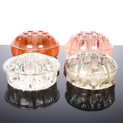 Glass Flower Frogs (Lot of 4)