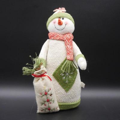 Holiday Snowman Standing Plush