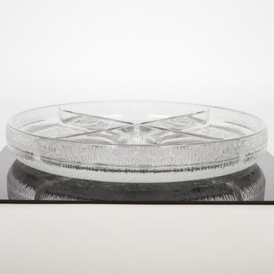 Vintage Lead Crystal Cut 4-Sectioned Flower & Roses Tray
