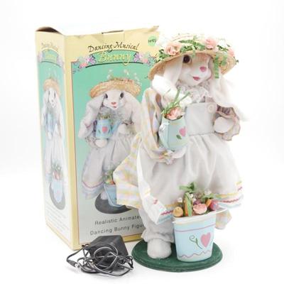 Dancing Musical Bunny 15.5" Realistic Animated Dancing Bunny Figure