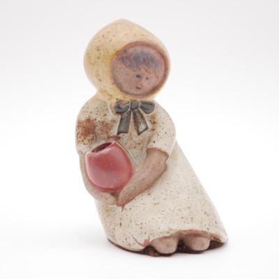Stoneware Girl w/Pot Figurine