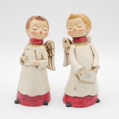 Pair of Choir Boy Singing Angels