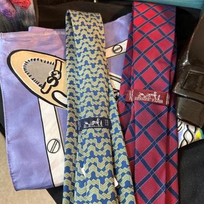 Hermes ties, Coach scarf