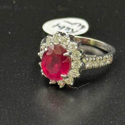 Ruby and Diamond 14k gold ring