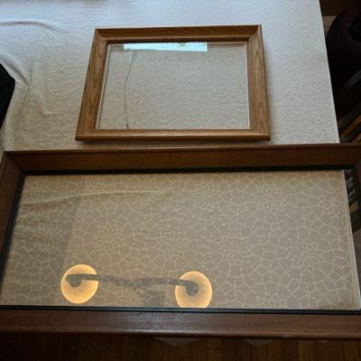 (2) Sturdy Wood Picture Frames With Glass Inserts
