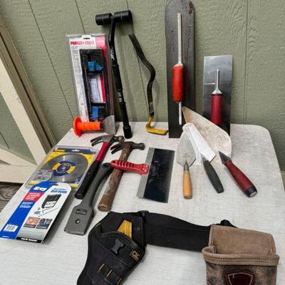 Various Hand Tools And Tool Belt
