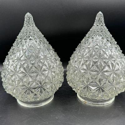 (2) Hollywood Regency Swag Lamp Ceiling Dome Lamps
