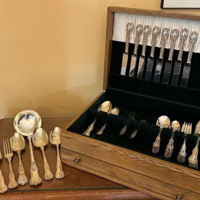 Joan Of Arc International Sterling Cutlery Set In Case & More
