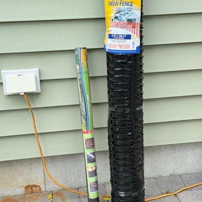100ft Safety Snow Fence & 25ft Landscape Fabric
