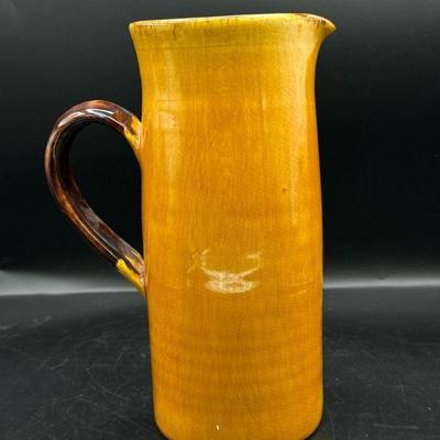 Gorgeous Glazed Orange Pitcher
