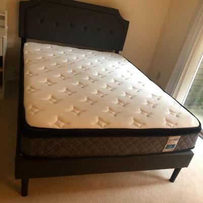 Crystli Queen Size Mattress with Headboard and frame.