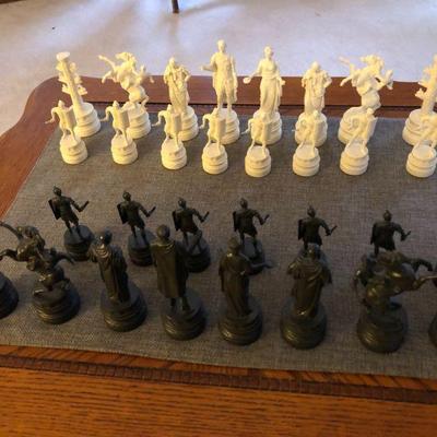 Chess Pieces (1 black pawn missing). No Chess board.