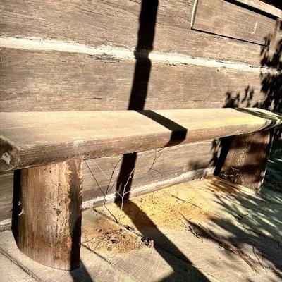 Awesome bench made
From a tree.