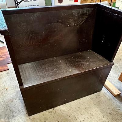 Homemade vintage church bench