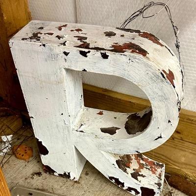 Metal letter “r”