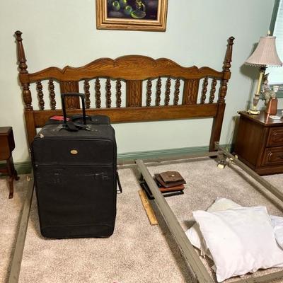 King size headboard and frame, no mattress