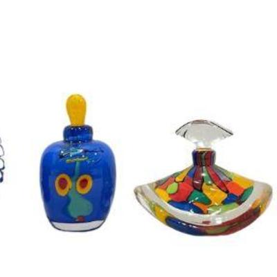 Collection Post Modern Art Glass Perfume Bottles, STEVEN MAIN