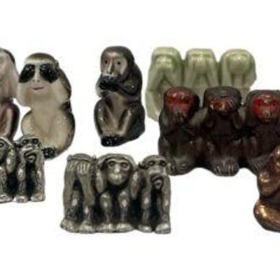 Collection Miniature Three Wise Monkeys Figurines