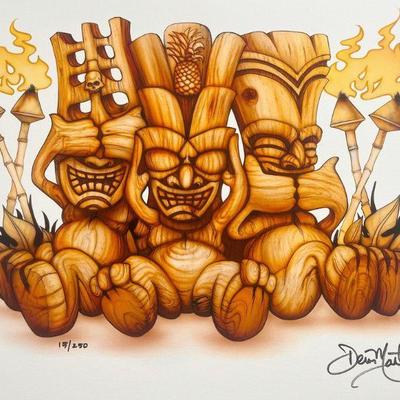 DENNIS MATHEWSON "Tiki No Evil" Giclee