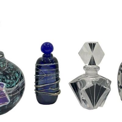 Collection Post Modern Art Glass Perfume Bottles, PETER PATTERSON