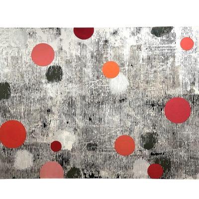 BRIAN OVERLEY Abstract Bubbles Acrylic on Canvas