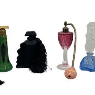 Collection Art Deco Style Perfume Bottles