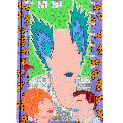 LEE GRANTHAM "Look At That Hair" Acrylic on Plexiglass