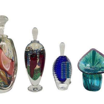 Collection COLLEEN OTT, D. GARCIA, RICHARD SATAVA, Art Glass Perfume Bottles