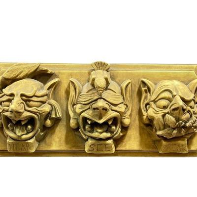 Gargoyle Composite See No Evil Wall Plaque